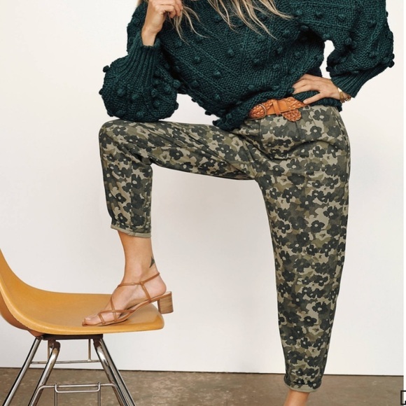 Anthropologie Amadi Camo Floral High Waisted Trousers - Picture 7 of 16